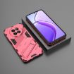 Realme 12 5G Punk Armor Phone Case with Holder - Light Red - 2