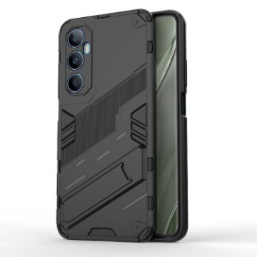 Realme C65 4G Global Punk Armor Phone Case with Holder (Black) - 1