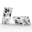 Realme C63 4G Global Punk Armor Phone Case with Holder - White - 4