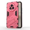 Realme 14 Pro+ 5G Punk Armor Phone Case with Holder - Light Red - 1