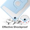 Samsung Galaxy Tab A8 Acrylic 360 Rotation Leather Case Ice Blue - 5