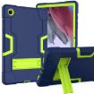 Samsung Galaxy Tab A8 Silicone Hybrid Case with Holder - Navy/Yellow/Green - 1
