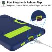 Samsung Galaxy Tab A8 Silicone Hybrid Case with Holder - Navy/Yellow/Green - 5