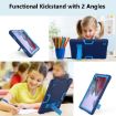 Samsung Galaxy Tab A8 Navy Blue Robot Silicone Hybrid Case with Holder - 6