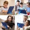 Samsung Galaxy Tab A8 Navy Blue Robot Silicone Hybrid Case with Holder - 7