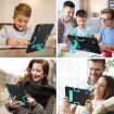 Samsung Galaxy Tab A8 Black Mint Green Robot Silicone Case with Holder - 7