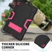 Samsung Galaxy Tab A8 Black Rose Red Robot Silicone Hybrid Case - 3