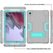 Samsung Galaxy Tab A8 Grey Mint Green Silicone Hybrid Case with Holder - 2