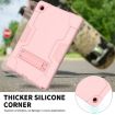 Samsung Galaxy Tab A8 Rose Gold Silicone Hybrid Case with Holder - 3