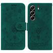 Tecno Camon 40 Pro 4G Green Butterfly Rose Leather Phone Case - 1