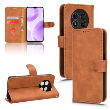 Ulefone Note 15 Brown Magnetic Flip Leather Phone Case Skin Feel - 1