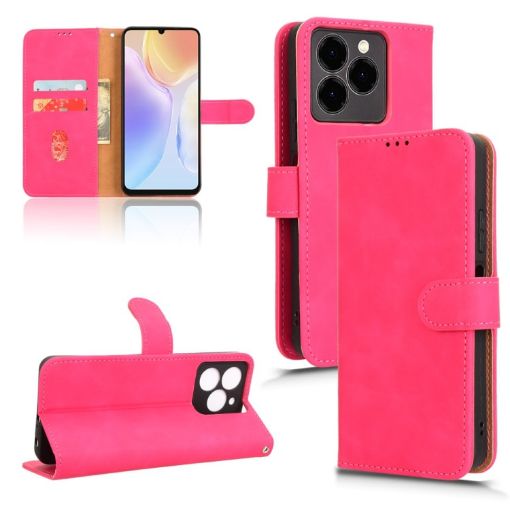 Ulefone Note 20 Pro Rose Red Magnetic Flip Leather Phone Case - 1