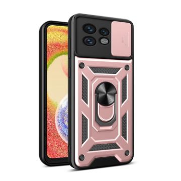 Motorola Edge 40 Pro Phone Case Rose Gold - Sliding Camera Cover TPU+PC - 1