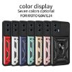 Motorola Moto G04/G24 Silver TPU+PC Phone Case with Sliding Camera Cover - 2