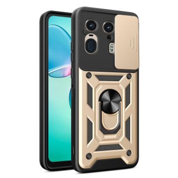 Motorola Edge 50 Ultra Gold TPU+PC Case with Sliding Camera Cover - 1