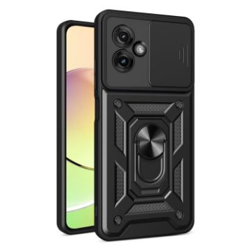 Motorola Moto G55 Phone Case Black - Sliding Camera Cover TPU+PC Design - 1