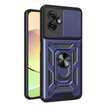 Motorola Moto G55 Phone Case Blue - Sliding Camera Cover TPU+PC Design - 1