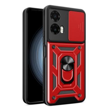 Motorola Moto G35 5G Case Red - Sliding Camera Cover TPU+PC Design - 1