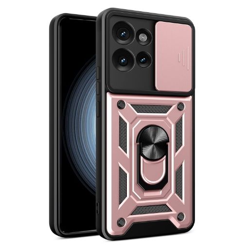 Motorola Edge 50 5G Case Rose Gold - Sliding Camera Cover TPU+PC - 1