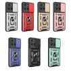 Moto G15 Red Phone Case with Sliding Camera Cover - TPU+PC Design - 2