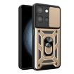 Moto G 2025 Gold Case: Sliding Camera Cover TPU+PC Design - 1