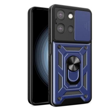 Moto G 2025 Blue TPU+PC Case with Sliding Camera Cover - 1
