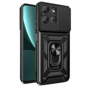 Motorola Moto G Power 2025 Case Black - Sliding Camera Cover TPU+PC - 1