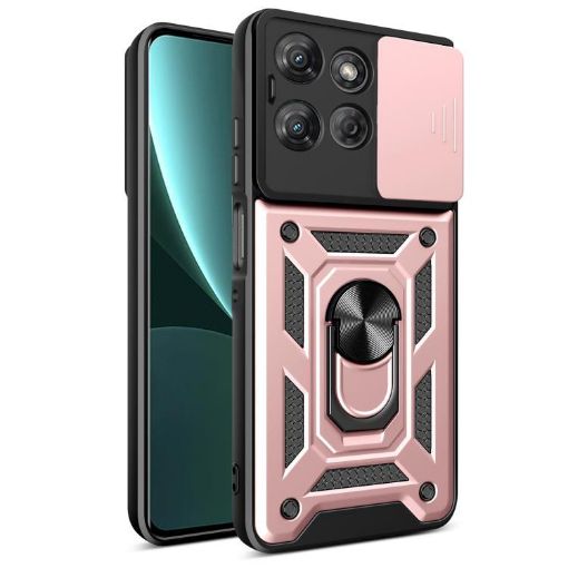 Moto G Power 2025 Case Rose Gold - Sliding Camera Cover TPU+PC - 1