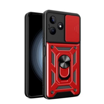 Realme C53/Narzo N53 4G Red TPU Hybrid PC Case with Camera Cover - 1