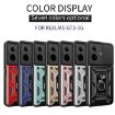Realme GT3 5G Red Phone Case - Sliding Camera Cover TPU Hybrid PC - 2