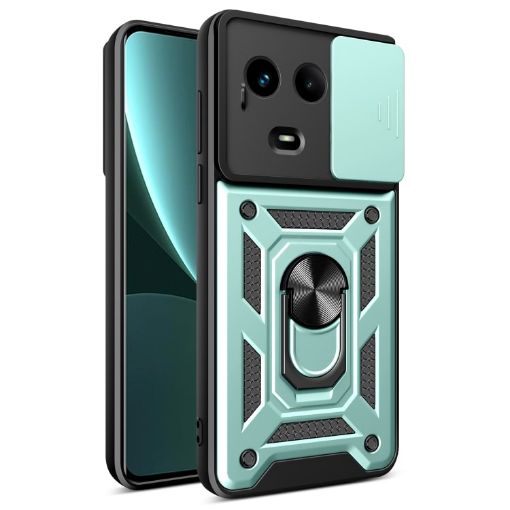 Realme Narzo 60x 5G Mint Green TPU Hybrid PC Case with Camera Cover - 1
