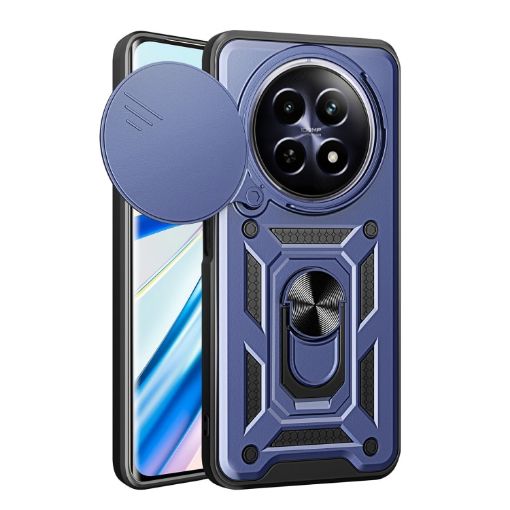 Realme 12 5G Global Phone Case - Blue Sliding Camera Cover TPU Hybrid PC - 1