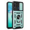 Realme C25/C15 Mint Green Sliding Camera Cover TPU Hybrid PC Case - 1