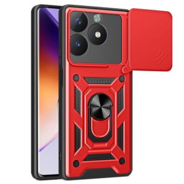 Realme C61/C63 Red TPU Hybrid PC Case with Sliding Camera Cover - 1