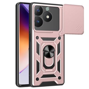 Realme C61/C63 Rose Gold Sliding Camera Cover TPU Hybrid PC Case - 1