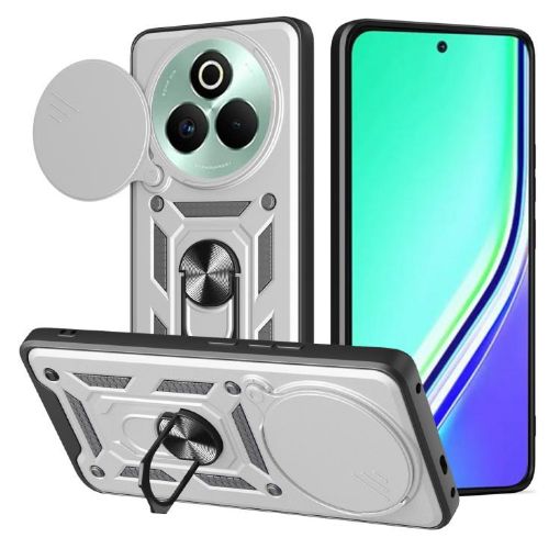 Realme P3 Pro 5G Silver Phone Case with Sliding Camera Cover Design - 1