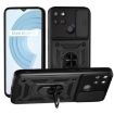Realme C21Y/C25Y Black TPU Hybrid PC Case with Sliding Camera Cover - 1
