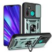 Realme 5 Pro Mint Green TPU Hybrid PC Case with Sliding Camera Cover - 1