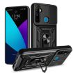 Realme 5 Black TPU Hybrid PC Case with Sliding Camera Cover - 1