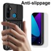 Realme 5 Blue TPU Hybrid PC Case with Sliding Camera Cover - 5
