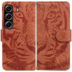 Tecno Camon 40 Brown Tiger Embossing Flip Leather Phone Case - 1