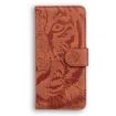 Tecno Camon 40 Brown Tiger Embossing Flip Leather Phone Case - 3