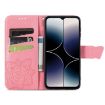 Ulefone Note 16 Pro Pink Leather Case - Butterfly Love Flower Design - 3