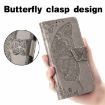 Ulefone Note 16 Pro Grey Leather Case - Butterfly Love Flower Design - 6