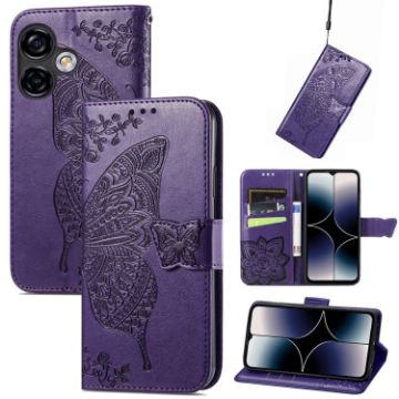 Ulefone Note 16 Pro Dark Purple Embossed Leather Phone Case Cover - 1
