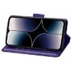 Ulefone Note 16 Pro Dark Purple Embossed Leather Phone Case Cover - 4
