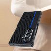 Samsung Galaxy Z Fold7 Ultra-thin Carbon Fiber Texture Case (Black Blue) - 5