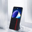 Samsung Galaxy Z Flip7 Ultra-thin Carbon Fiber Texture Case (Black Red) - 2
