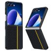 Samsung Galaxy Z Flip7 Ultra-thin Carbon Fiber Texture Case (Black Yellow) - 1