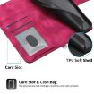 Xiaomi 14 Ultra Wine Red Embossed Flowers Leather Wallet Phone Case - 5